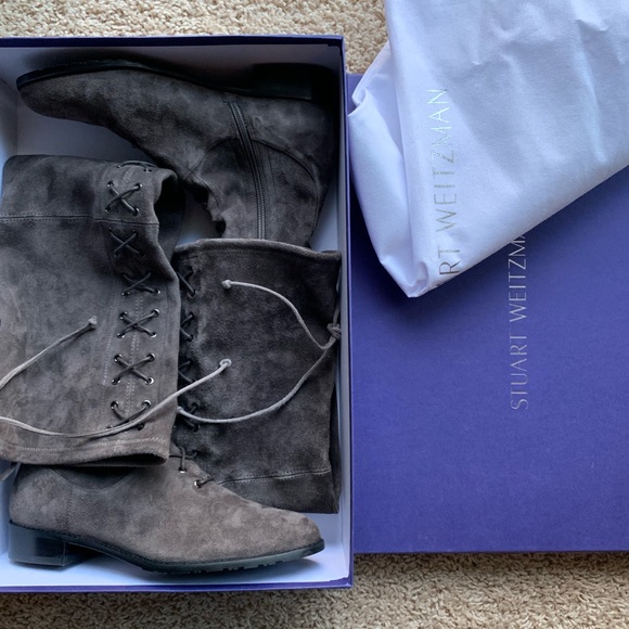 Stuart Weitzman Exes Suede Over the knee Boots 8.5 - Picture 7 of 8